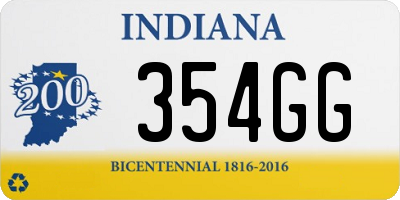 IN license plate 354GG