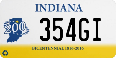 IN license plate 354GI