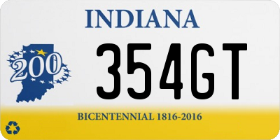 IN license plate 354GT