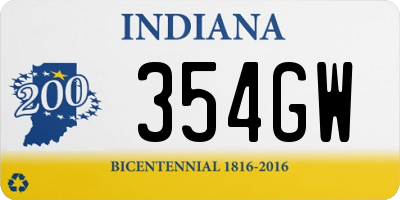 IN license plate 354GW