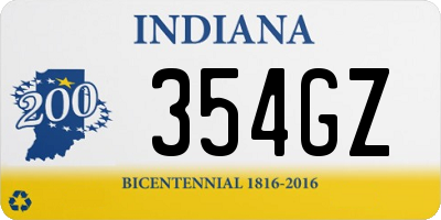 IN license plate 354GZ