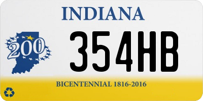 IN license plate 354HB