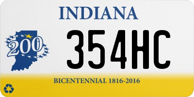 IN license plate 354HC