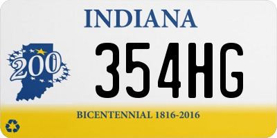 IN license plate 354HG