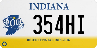 IN license plate 354HI