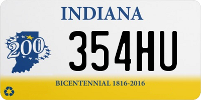 IN license plate 354HU