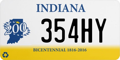 IN license plate 354HY