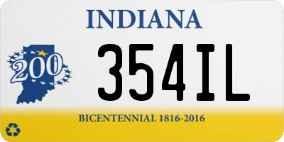 IN license plate 354IL