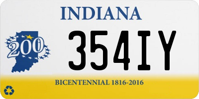 IN license plate 354IY