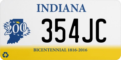 IN license plate 354JC