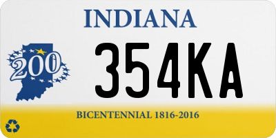 IN license plate 354KA