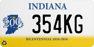 IN license plate 354KG