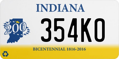 IN license plate 354KO