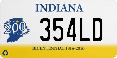 IN license plate 354LD