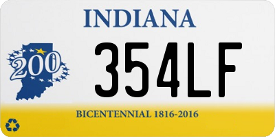 IN license plate 354LF