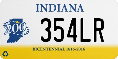 IN license plate 354LR