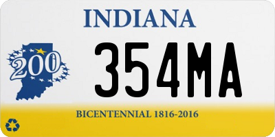 IN license plate 354MA