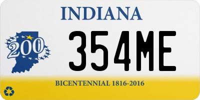 IN license plate 354ME