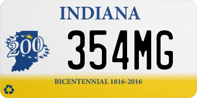 IN license plate 354MG