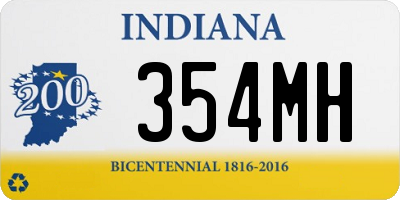 IN license plate 354MH