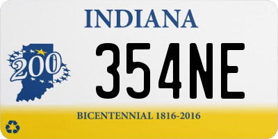 IN license plate 354NE