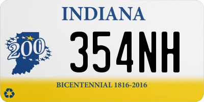 IN license plate 354NH