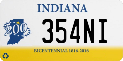 IN license plate 354NI