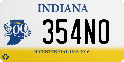 IN license plate 354NO