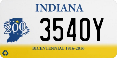 IN license plate 354OY