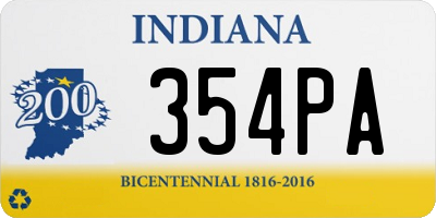 IN license plate 354PA