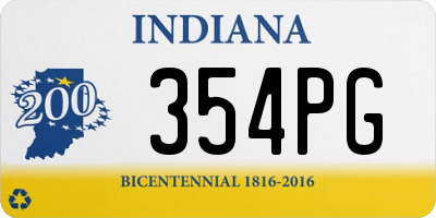 IN license plate 354PG