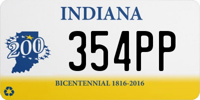 IN license plate 354PP