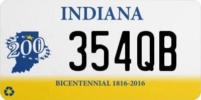 IN license plate 354QB