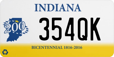 IN license plate 354QK