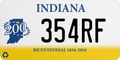 IN license plate 354RF