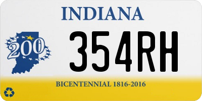 IN license plate 354RH