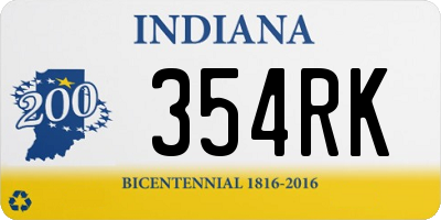 IN license plate 354RK