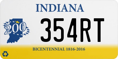 IN license plate 354RT