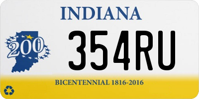 IN license plate 354RU