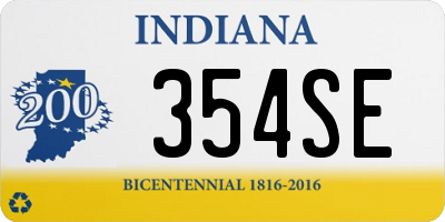 IN license plate 354SE