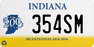 IN license plate 354SM