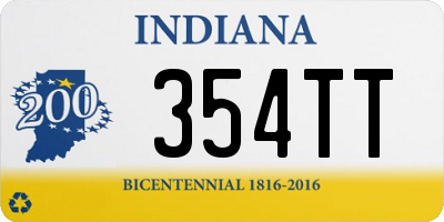 IN license plate 354TT