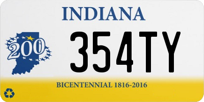 IN license plate 354TY