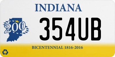 IN license plate 354UB