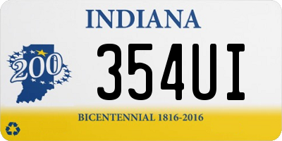 IN license plate 354UI