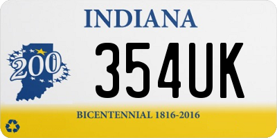 IN license plate 354UK