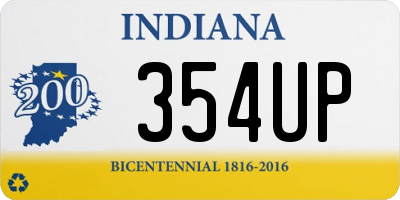 IN license plate 354UP