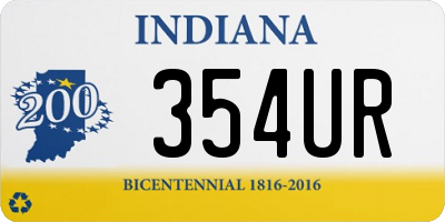 IN license plate 354UR