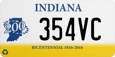 IN license plate 354VC