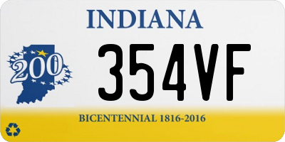 IN license plate 354VF